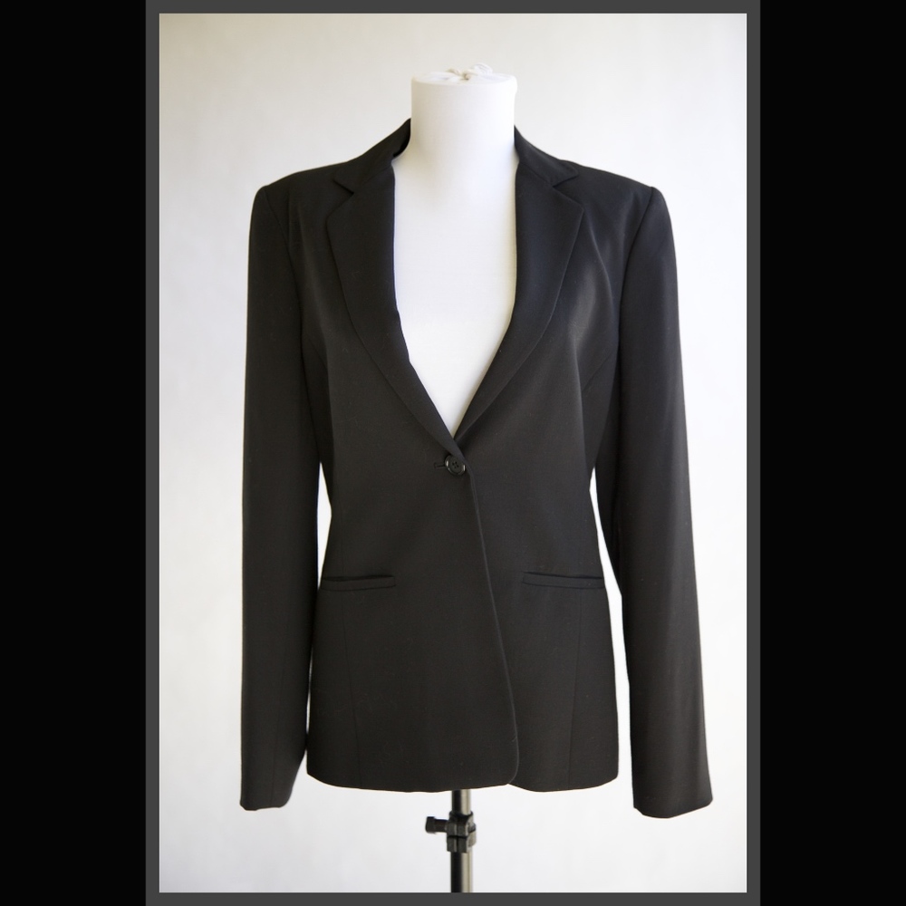 Tahari Black Jacket Blazer Suit Coat Size 6
